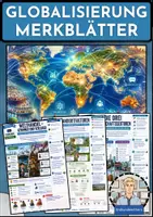 Vorschau - Merkblätter - Wirtschaft, Globalisierung & Tourismus – 11 anschauliche Merkblätter für Erdkunde | Sekundarstufe I - Deckblatt
