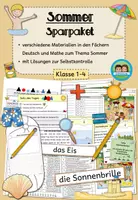 Vorschau - Arbeitsblätter - Sommer - Sparpaket (Klasse 1-4) - Deckblatt