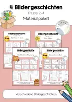 Vorschau - Arbeitsblätter - Materialpaket / Bundle: 4 Bildergeschichten Jahreszeiten (Frühling, Sommer, Herbst) - Deckblatt