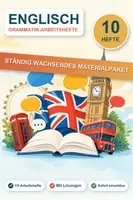 Vorschau - Unterrichtsreihen - Englisch Grammatik Paket – 10 Arbeitshefte: Zeitformen, Passiv & Conditionals - Deckblatt