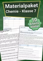 Vorschau - Arbeitsblätter - Materialpaket - Chemie Klasse 7 - Arbeitsblätter - Deckblatt