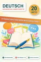 Vorschau - Unterrichtsreihen - Deutsch Arbeitshefte Grundschule Paket – 20 Hefte: Lesen, Schreiben & Grammatik - Deckblatt