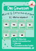 Vorschau - Stundenentwürfe - Gewissen, Moral & Entscheidungen – XL-Materialpaket | Klasse 7–9 - Deckblatt