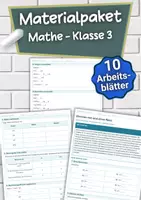 Vorschau - Arbeitsblätter - Materialpaket – Mathematik Klasse 3 – Arbeitsblätter - Deckblatt