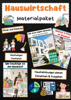 Vorschau - Arbeitsblätter - Hauswirtschaft Materialpaket: Wohnen, Haushaltsbudget, Ernährung, Wäsche, Hygiene & Nachhaltigkeit - Deckblatt