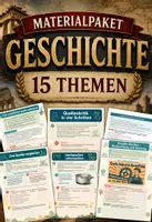 Vorschau - Arbeitsblätter - Geschichte Materialpaket - 15 Themen | Arbeitsblätter für abwechslungsreichen Geschichtsunterricht - Deckblatt