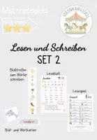 Vorschau - Arbeitsblätter - Lesen und Schreiben - Set 2 - Deckblatt