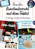 Vorschau - Stundenentwürfe - BUNDLE: Kunstunterricht mit dem Tablet- 2 Unterrichtsreihen - Deckblatt