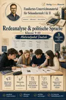 Vorschau - Arbeitsblätter - Redeanalyse & politische Sprache Klasse 9-10 – Materialpaket Deutsch - Deckblatt