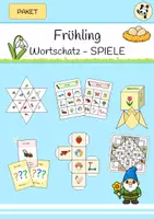 Vorschau - Mal- und Bastelvorlagen - FRÜHLING - Spielepaket - Vokabeln lernen - Deckblatt