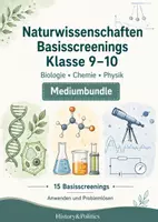 Vorschau - Arbeitsblätter - Naturwissenschaften Basisscreenings Klasse 9–10 Bundle - Deckblatt