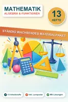 Vorschau - Stationenlernen - Algebra & Funktionen Arbeitshefte Paket – 13 Hefte PLUS Lernposter - Deckblatt