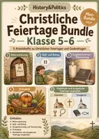 Vorschau - Arbeitsblätter - Christliche Feiertage Bundle Klasse 5–6 - Deckblatt