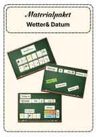 Vorschau - Fördermaterial/Inklusion - Datum & Wetter - Deutsch & Englisch -Materialpaket - Deckblatt