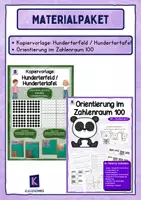 Vorschau - Unterrichtsreihen - Zahlenraum 100 – umfangreiches Übungsheft mit Hunderterfeld & Hundertertafel - Deckblatt