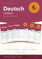 Vorschau - Arbeitsblätter - Deutsch 6 Mittelschule - Komplettpaket + Lernzielkontrollen - Deckblatt