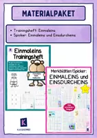 Vorschau - Unterrichtsreihen - Materialpaket: Trainingsheft Einmaleins und Merkblätter (Spicker) zum Einmaleins und Einsdurcheins - Deckblatt