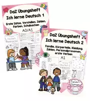 Vorschau - Arbeitsblätter - Materialpaket DaZ Arbeitshefte "Ich lerne Deutsch" 1 + 2 - Deckblatt