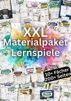 Vorschau - Arbeitsblätter - XXL-Materialpaket Lernspiele | 200+ Seiten für 10+ Fächer | Klasse 1–12 - Deckblatt