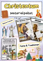 Vorschau - Arbeitsblätter - Christentum Bundle: Jesus, Paulus, Bibel, Propheten, Kirche & christliche Feste - Deckblatt