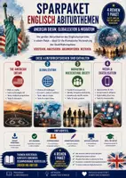 Vorschau - Unterrichtsreihen - Englisch Abiturthemen – American Dream, Globalization, Migration & Digitalisation | Oberstufe Sek II - Deckblatt