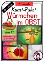 Vorschau - Stundenentwürfe - Materialpaket HERBST: Würmchen im OBST - Deckblatt
