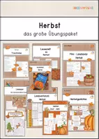 Vorschau - Arbeitsblätter - Herbst- Das große Übungspaket (Deutsch) - Deckblatt