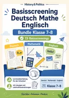 Vorschau - Arbeitsblätter - Basisscreening Deutsch Mathe Englisch Klasse 7–8 - Deckblatt