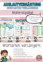 Vorschau - Arbeitsblätter - Auslautverhärtung / Wortarten verlängern (Materialpaket) - Deckblatt