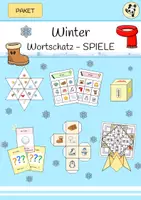Vorschau - Arbeitsblätter - WINTER - Spielepaket - Vokabeln lernen - Deckblatt