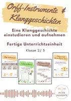 Vorschau - Unterrichtsreihen - ORFF-INSTRUMENTE UND KLANGGESCHICHTEN - Materialpaket - Deckblatt