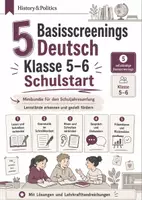 Vorschau - Arbeitsblätter - 5 Basisscreenings Deutsch Klasse 5–6 Schulstart - Deckblatt
