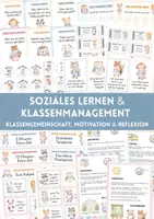 Vorschau - Fördermaterial/Inklusion - Soziales Lernen & Klassenmanagement Grundschule – Materialpaket | Gesprächskarten für Tagesreflexion, Klassenrat & soziales Lernen, Lernstrategien, Motivation & Belohnungssystem - Deckblatt