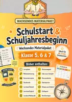 Vorschau - Arbeitsblätter - Schuljahresbeginn Schulstart | Klasse 5, 6, 7 - Deckblatt