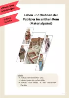 Vorschau - Arbeitsblätter - Leben und Wohnen der Patrizier im antiken Rom (differenziert/ einfache Sprache) - Deckblatt