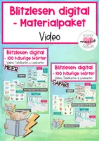 Vorschau - Präsentationen/Tafelbilder - Blitzlesen digital (100 häufige Wörter) - Materialpaket Videos - Deckblatt