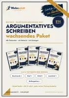 Vorschau - Arbeitsblätter - Argumentatives Schreiben Klasse 9 – alle 21 Trainings im wachsenden Paket, mit Lösungen | Hauptschulabschluss 2027 Deutsch BW - Deckblatt