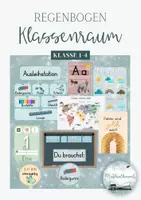Vorschau - Poster - Klassenraumgestaltung Regenbogen - Klassenraum verschönern (wachsendes Materialpaket) - Deckblatt