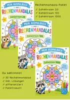 Vorschau - Stationenlernen - Rechenmandalas Bundle - Zahlenraum 20 + 100 + 1000 - Deckblatt