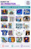 Vorschau - Stundenentwürfe - 20 Kunstprojekte in 30 Minuten – großes Bundle für die 5.–8. Schulstufe - Deckblatt