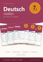 Vorschau - Arbeitsblätter - Deutsch 7 Mittelschule - Komplettpaket + Lernzielkontrollen - Deckblatt