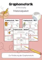Vorschau - Arbeitsblätter - Materialpaket / Bundle: 3 Minihefte - Nachspuren & Schwungübungen (Graphomotorik) - Deckblatt