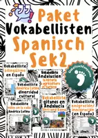 Vorschau - Merkblätter - Wachsendes Paket - Vokabellisten Spanisch Oberstufe - Deckblatt