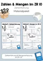Vorschau - Arbeitsblätter - Materialpaket / Bundle: 2 Minihefte Zahleinführung & Mengen im ZR 10 (Einschulung, Anfangsunterricht) - Deckblatt