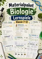 Vorschau - Arbeitsblätter - Materialpaket Biologie - Lernspiele für Klasse 7-12 | 15 Arbeitsblätter - Deckblatt