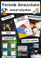 Vorschau - Arbeitsblätter - Technik Materialpaket: Realschule 7. - 10. Klasse - Deckblatt