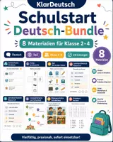 Vorschau - Arbeitsblätter - Schulstart Deutsch-Bundle – 8 Materialien für Klasse 2–4 - Deckblatt