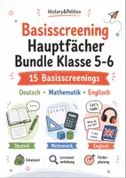 Vorschau - Arbeitsblätter - Basisscreening Hauptfächer Bundle Klasse 5–6 - Deckblatt