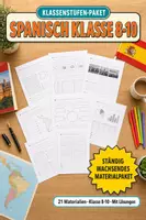 Vorschau - Arbeitsblätter - Spanisch Klasse 8-10 Paket – 21 Materialien: Zeiten, subjuntivo & Landeskunde - Deckblatt