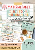 Vorschau - Stundenentwürfe - Klassenleitung Materialpaket | Classroom Management & Organisationsvorlagen | Klasse 5–9 - Deckblatt